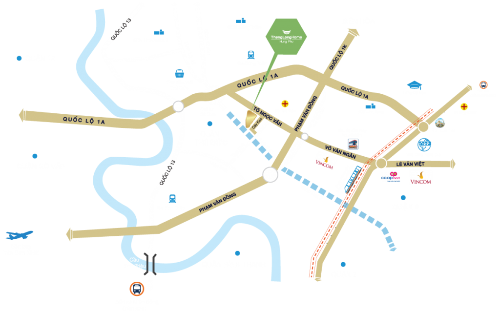 Vị trí đắc địa của dự án Thang Long Hưng Phú