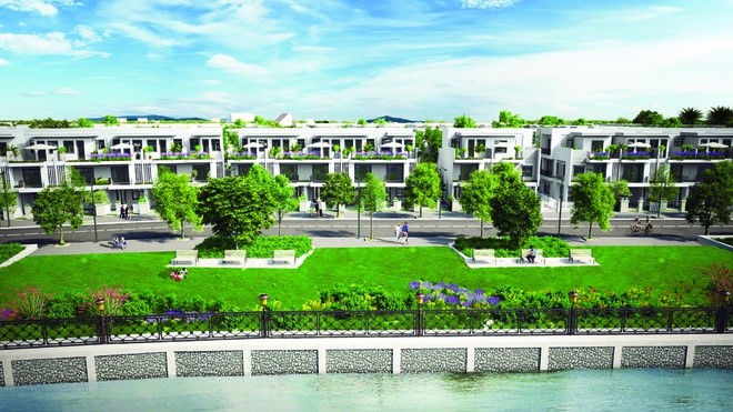 Mảng xanh “choáng ngợp” tại dự án Thăng Long Home Hưng Phú