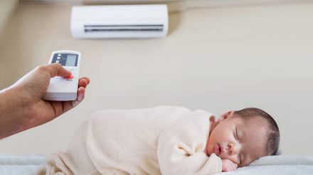 Điều chỉnh nhiệt độ vừa phải để trẻ không nhiễm lạnh